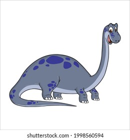 

Cute dinosaur brontosaurus cartoon vector