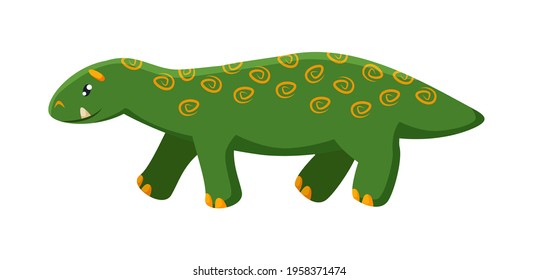 Cute dinosaur brontosaurus isolated on white background