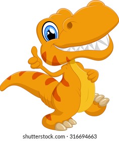 cute dinosaur cartoon 260nw 316694663