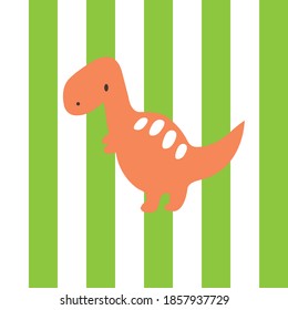 Cute dinosaur cartoon animal art 