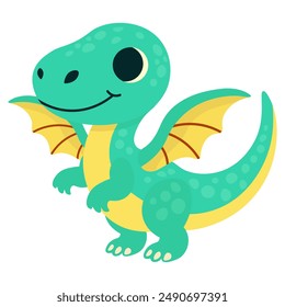 Cute dinosaur. Cartoon character for children. Vector illustration