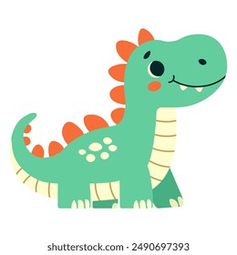 Cute dinosaur. Cartoon character for children. Vector illustration