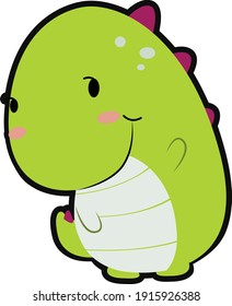 cute dinosaur cartoon character illustration