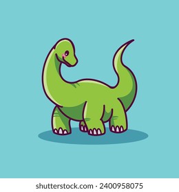 cute dinosaur cartoon character illustration