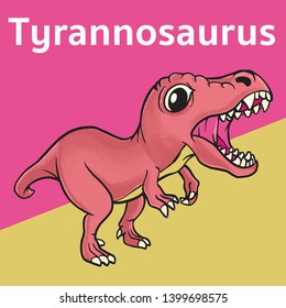 Cute dinosaur cartoon character Variety of species.