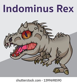 Cute dinosaur cartoon character Variety of species.