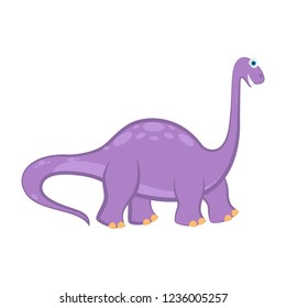 Cute dinosaur cartoon character. Vector illustration design