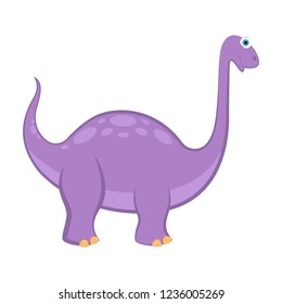 Cute dinosaur cartoon character. Vector illustration design