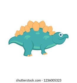 Cute dinosaur cartoon character. Vector illustration design