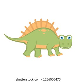 Cute dinosaur cartoon character. Vector illustration design