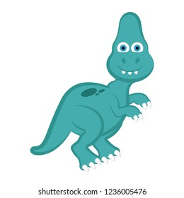 Cute dinosaur cartoon character. Vector illustration design