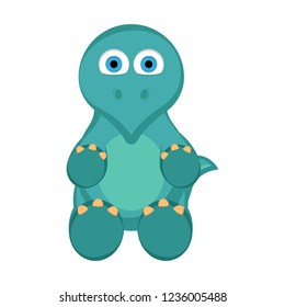 Cute dinosaur cartoon character. Vector illustration design