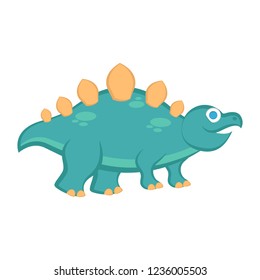 Cute dinosaur cartoon character. Vector illustration design