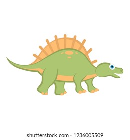 Cute dinosaur cartoon character. Vector illustration design