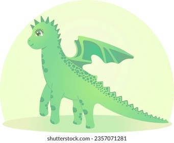 Cute dinosaur, cartoon character, vector illustration, EPS 10