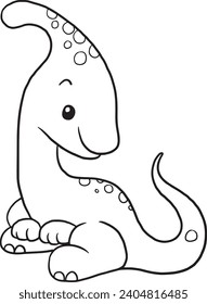 Cute dinosaur cartoon coloring cute