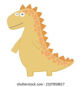 Cute dinosaur. Cartoon dinos, dinosaur colorful isolated character. Tyrannosaurus, triceratop, pterodactyl. Funny prehistoric animal, vector collection for kids.