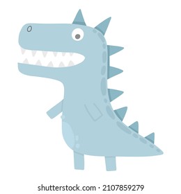 Cute dinosaur. Cartoon dinos, dinosaur colorful isolated character. Tyrannosaurus, triceratop, pterodactyl. Funny prehistoric animal, vector collection for kids.
