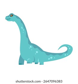 Cute Dinosaur Cartoon Illustration of Brachiosaurus