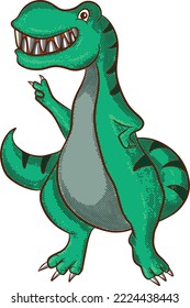 Cute dinosaur cartoon illustration design