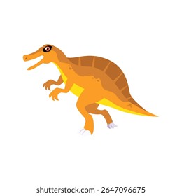 Cute Dinosaur Cartoon Illustration of a Spinosaurus Dinosaur