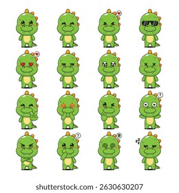 Cute Dinosaur Cartoon Mascot Character Illustration