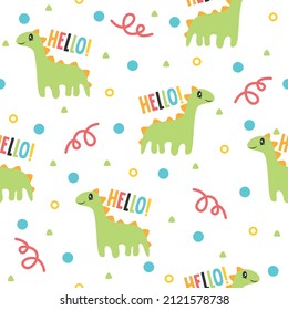 Cute dinosaur cartoon pattern backgrounds