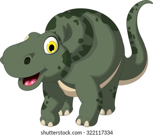 cute dinosaur cartoon posing