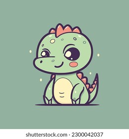 Cute Dinosaur cartoon reptile trex raptor illustration