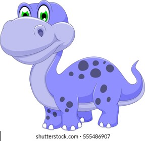 Cute Dinosaur Cartoon Smiling