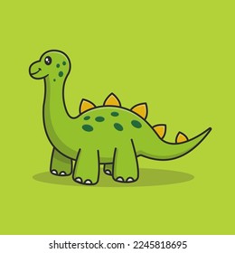 Cute dinosaur cartoon vector icon illustration. Flat cartoon style. dinosaur Illustration.