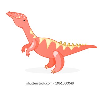 Cute dinosaur cartoon vector illustration. Kids Design for print, poster, invitation, t-shirt and badges.