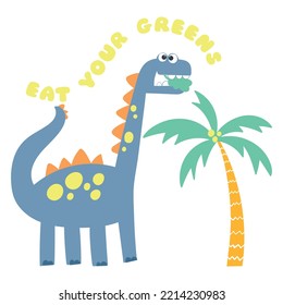 cute dinosaur cartoon vector illustration