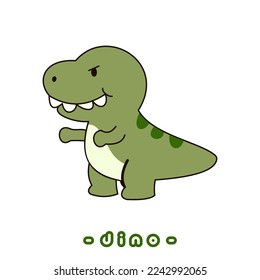 Ilustración de vectores de dibujos animados de dinosaurios cutáneos