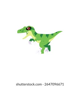 Cute Dinosaur Cartoon Velociraptor Illustration