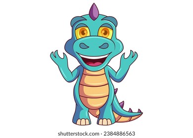 Cute Dinosaur Character Design Illustration