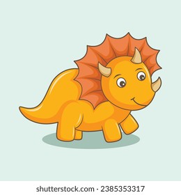 Cute Dinosaur Character Design Illustration
