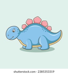 Cute Dinosaur Character Design Illustration