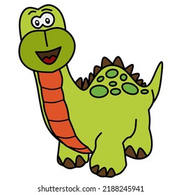 Cute Dinosaur Character Drawing Vector Stock Vector (Royalty Free ...