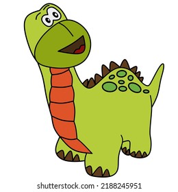 Cute Dinosaur Character Drawing Vector Stock Vector (Royalty Free ...