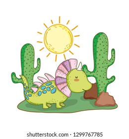 cute dinosaur character icon