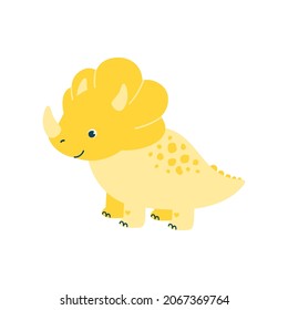 Dinosaurio lindo. Carácter aislado en fondo blanco. Ilustración del vector