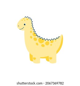 Cute dinosaur. Character isolated on white background. Vector illustration