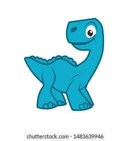 cute dinosaur character vector design