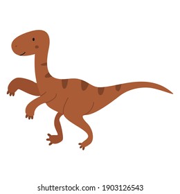 Cute dinosaur character. Vector illustration clip art.