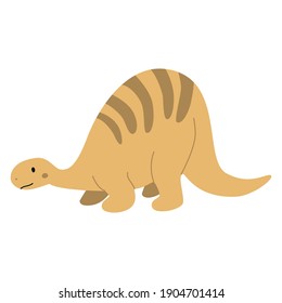 Cute dinosaur character. Vector illustration clipart.