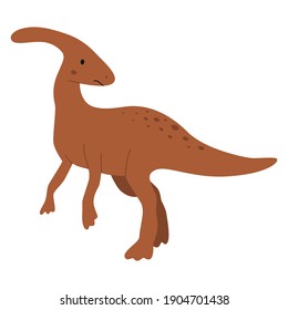 Cute dinosaur character. Vector illustration clipart.