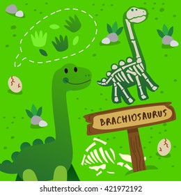 Cute Dinosaur Characters : Vector Illustration