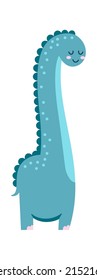 Cute Dinosaur Childish Cartoon Animal. Vector illustration