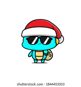 Cute Dinosaur christmas vector design